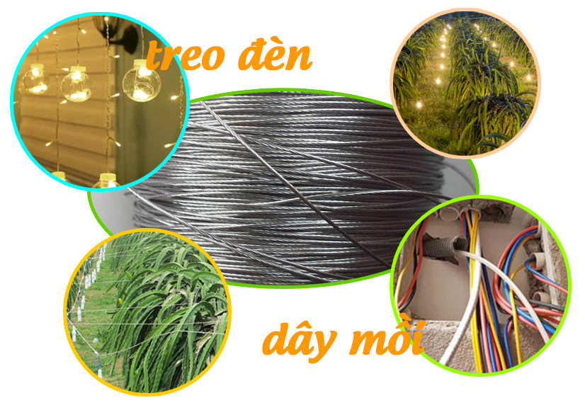 dây cáp bọc nhựa trang trí