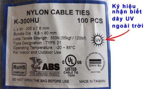 dây thít nhựa UV