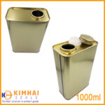 Can thiếc đựng hóa chất 4L tráng kẽm tiêu chuẩn 1 gallon Mỹ, nắp trong ngoài, quai xách - Ảnh 2