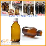Chai thủy tinh nâu tối màu hổ phách amber 100ml/250ml/500ml/1000ml bảo quản tinh dầu/hóa chất/dung dịch