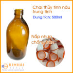 Chai thủy tinh nâu tối màu hổ phách amber 100ml/250ml/500ml/1000ml bảo quản tinh dầu/hóa chất/dung dịch - Ảnh 2