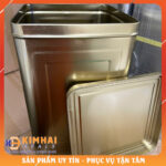 Thùng thiếc nắp đậy 20L đựng hạt điều, trà, cà phê, ngũ cốc - Ảnh 5