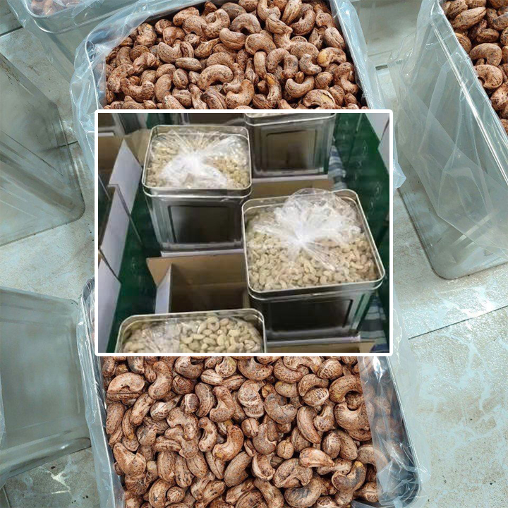 thùng thiếc đựng hạt điều